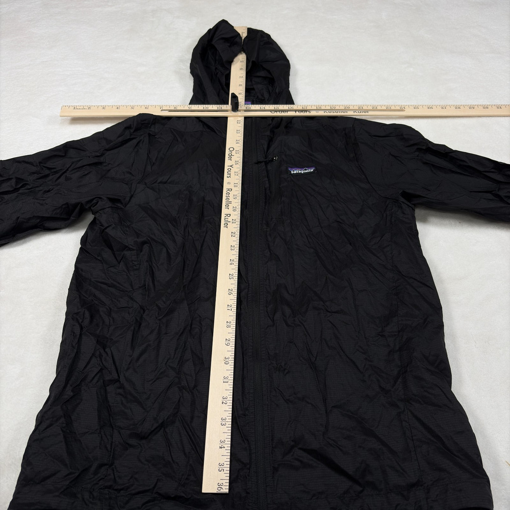 Patagonia Houdini Hooded Windbreaker Packable Ripstop Jacket Black Mens M - Picture 13 of 16
